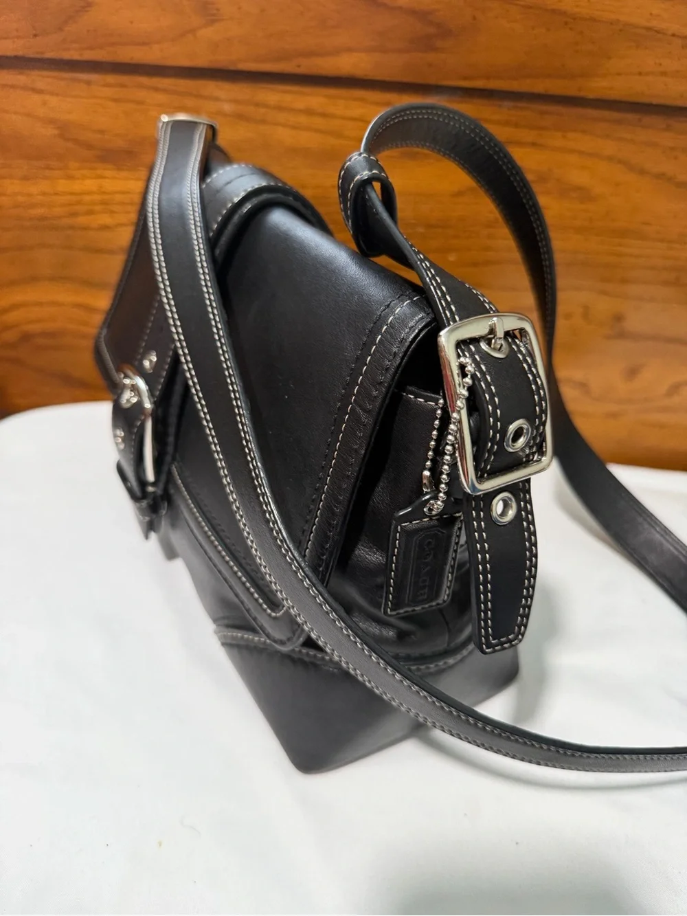 Coach sleek black